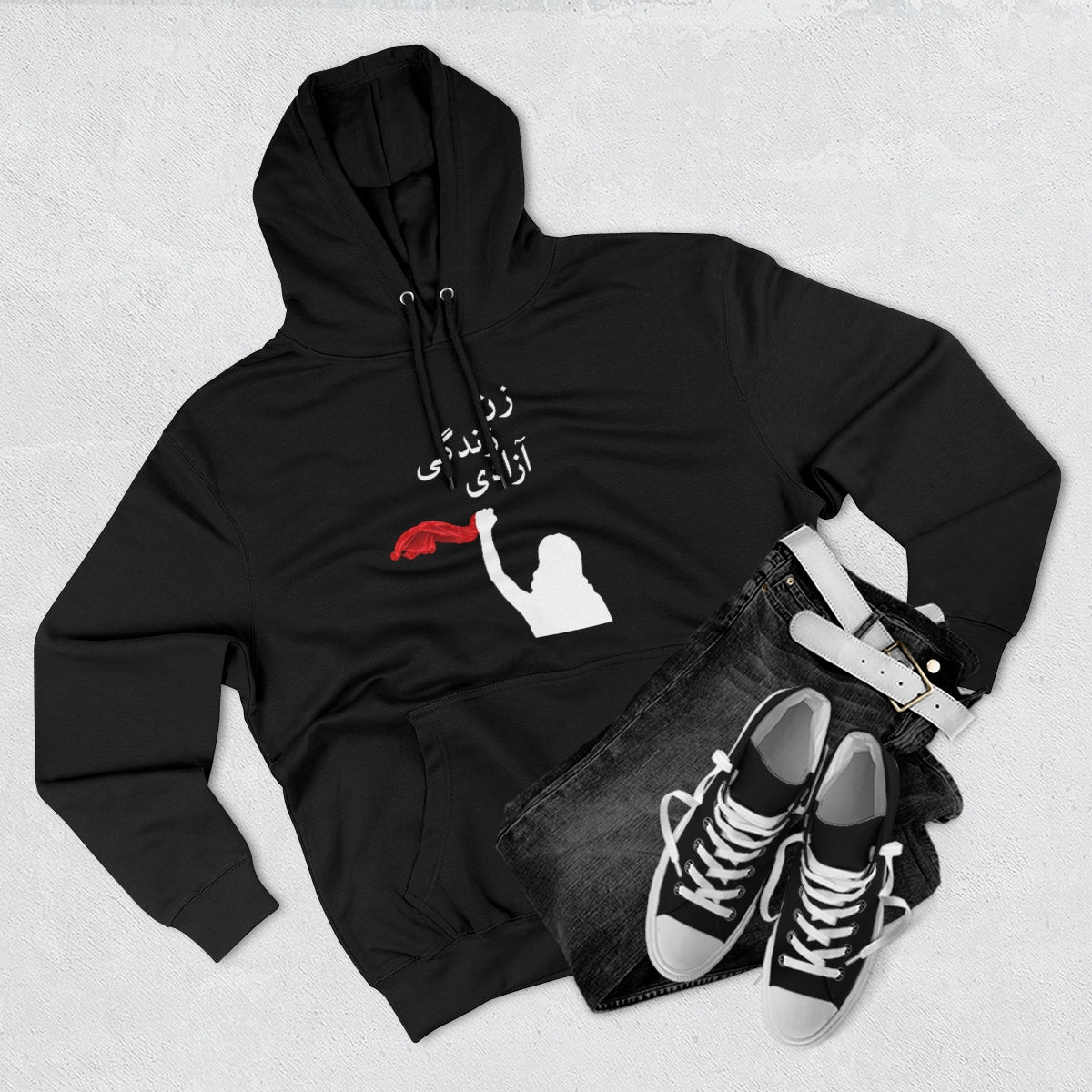 زن زندگی آزادی Premium Hoodie