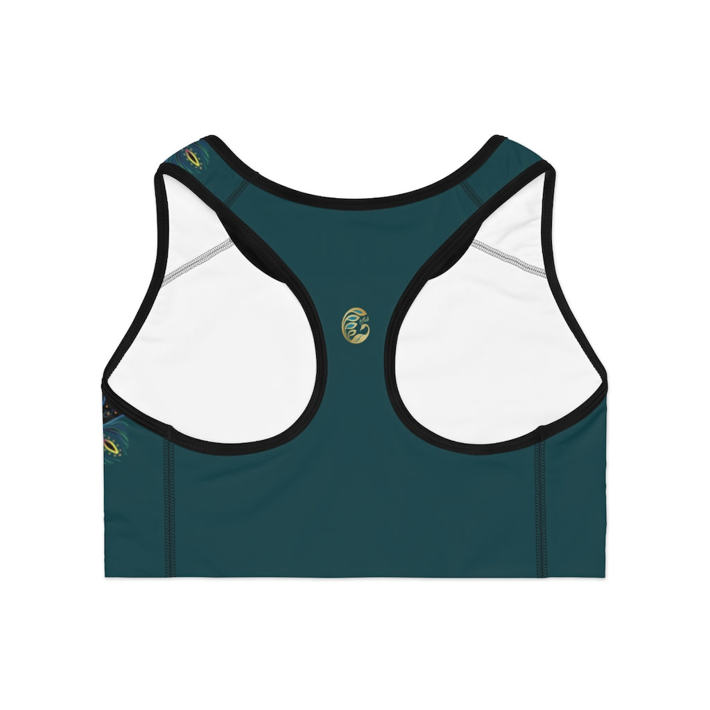 Downward Peacock Active Top (Teal)